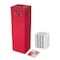 Hastings Home Wrapping Paper Storage Box Holds 20 Rolls of 40" Gift Wrap, Upright, Lid, Dividers and Handles, Red 517510BLJ - alternate 3